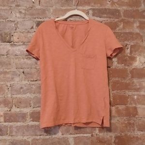 💥3/$15 Orange Madewell V-Neck Pocket T-Shirt
